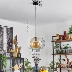 hofstein Suspension Verre 25 cm Koyoto Vieux laiton, 1 lumière