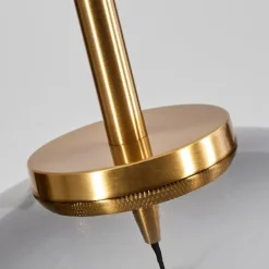 Lampes Dorées-hofstein Suspension Verre 25 cm Koyoto Or, Noir, 1 lumière