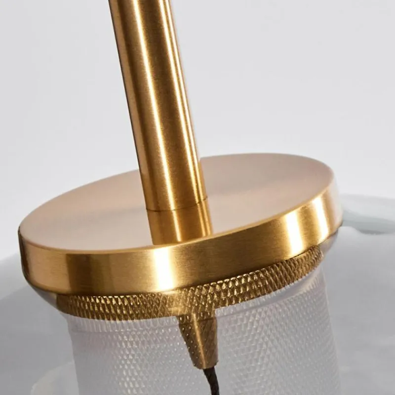 Lampes Dorées-hofstein Suspension Verre 25 cm Koyoto Or, Noir, 1 lumière