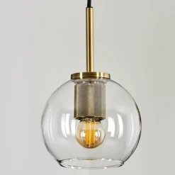 hofstein Suspension Verre 15 cm Koyoto Vieux laiton, 1 lumière