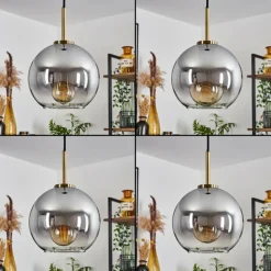 hofstein Suspension Verre 20 cm Koyoto Vieux laiton, 1 lumière