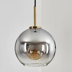 hofstein Suspension Verre 20 cm Koyoto Vieux laiton, 1 lumière