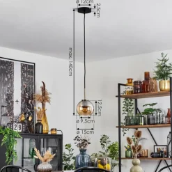 hofstein Suspension Verre 15 cm Koyoto Vieux laiton, 1 lumière