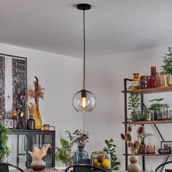 hofstein Suspension Verre 20 cm Koyoto Vieux laiton, 1 lumière