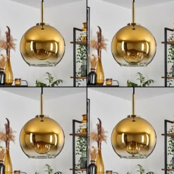 hofstein Suspension Verre 20 cm Koyoto Vieux laiton, 1 lumière