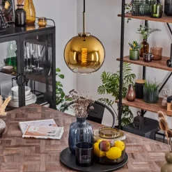 hofstein Suspension Verre 20 cm Koyoto Vieux laiton, 1 lumière