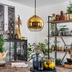 hofstein Suspension Verre 20 cm Koyoto Vieux laiton, 1 lumière