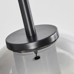 Suspension Verre Fumé-hofstein Suspension Verre 15 cm Koyoto Acier inoxydable, Noir, 1 lumière