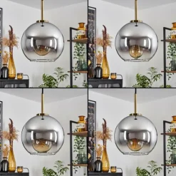 hofstein Suspension Verre 20 cm Koyoto Vieux laiton, 1 lumière