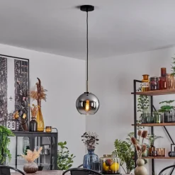 hofstein Suspension Verre 20 cm Koyoto Vieux laiton, 1 lumière