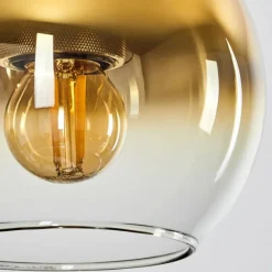 hofstein Suspension Verre 15 cm Koyoto Noir, Argenté, 1 lumière