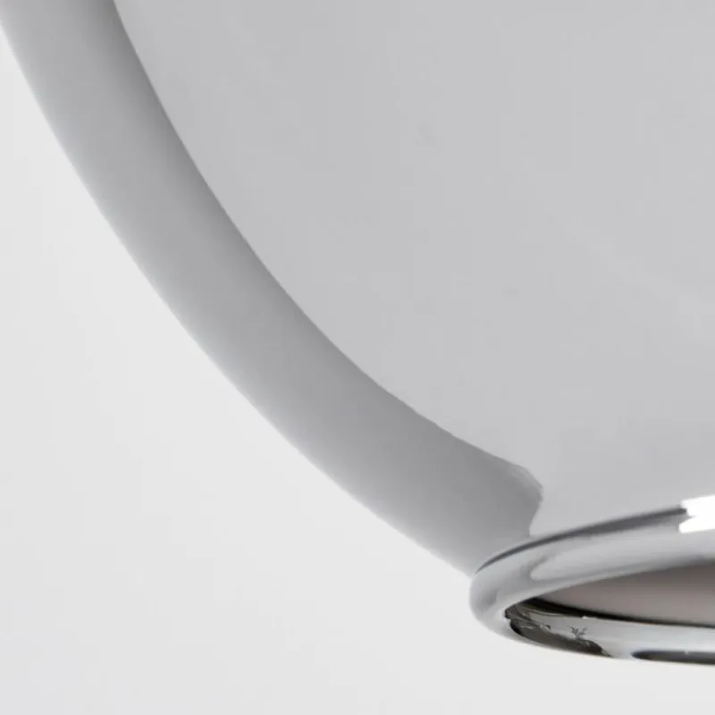 Suspension Verre Fumé-hofstein Suspension Verre 15 cm Koyoto Noir, Argenté, 1 lumière