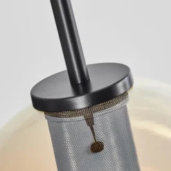 hofstein Suspension Verre 20 cm Koyoto Acier inoxydable, Noir, 1 lumière