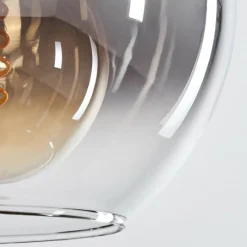 Suspension Verre Fumé-hofstein Suspension Verre 20 cm Koyoto Acier inoxydable, Noir, 1 lumière