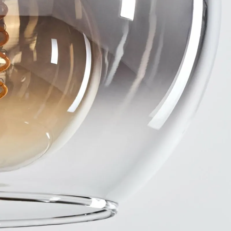 Suspension Verre Fumé-hofstein Suspension Verre 20 cm Koyoto Acier inoxydable, Noir, 1 lumière