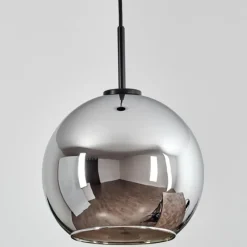 Suspension Verre Fumé-hofstein Suspension Verre 25 cm Koyoto Acier inoxydable, Noir, 1 lumière