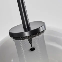 Suspension Verre Fumé-hofstein Suspension Verre 20 cm Koyoto Acier inoxydable, Noir, 1 lumière