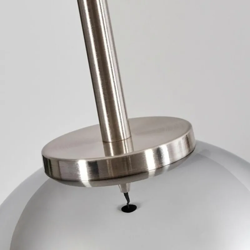 Suspension Verre Fumé-hofstein Suspension Verre 15 cm Koyoto Noir, Argenté, 1 lumière