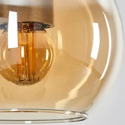 hofstein Suspension Verre 15 cm Koyoto Noir, Argenté, 1 lumière