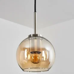 hofstein Suspension Verre 15 cm Koyoto Noir, Argenté, 1 lumière