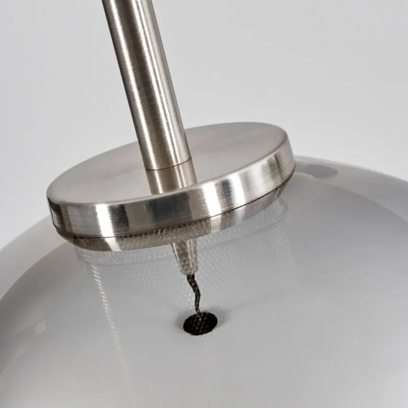 Suspension Verre Fumé-hofstein Suspension Verre 20 cm Koyoto Noir, Argenté, 1 lumière