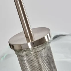 hofstein Suspension Verre 25 cm Koyoto Noir, Argenté, 1 lumière