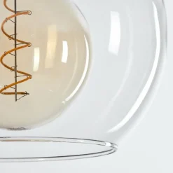 hofstein Suspension Verre 25 cm Koyoto Acier inoxydable, Noir, 1 lumière