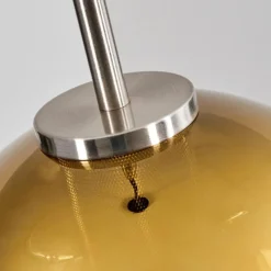 hofstein Suspension Verre 20 cm Koyoto Noir, Argenté, 1 lumière