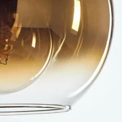 hofstein Suspension Verre 20 cm Koyoto Noir, Argenté, 1 lumière