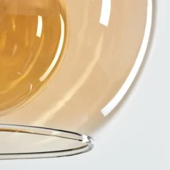 hofstein Suspension Verre 25 cm Koyoto Acier inoxydable, Noir, 1 lumière