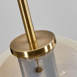 hofstein Suspension Verre 20 cm Koyoto Acier inoxydable, Noir, 1 lumière