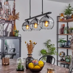 Suspension Verre Fumé-hofstein Suspension Verre 15 cm Koyoto Fumé, 3 lumières