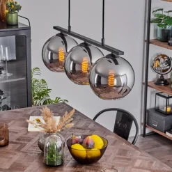 Suspension Verre Fumé-hofstein Suspension Verre 20 cm Koyoto Fumé, 3 lumières