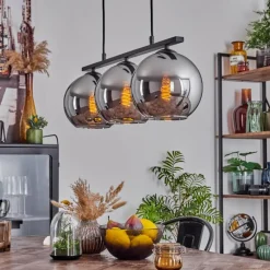 Suspension Verre Fumé-hofstein Suspension Verre 20 cm Koyoto Fumé, 3 lumières