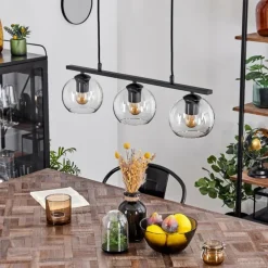hofstein Suspension Verre 15 cm Koyoto Clair, 3 lumières