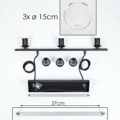 hofstein Suspension Verre 15 cm Koyoto Clair, 3 lumières