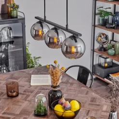 hofstein Suspension Verre 15 cm Koyoto Chrome, 3 lumières