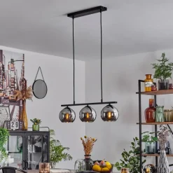 hofstein Suspension Verre 15 cm Koyoto Chrome, 3 lumières