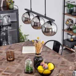 hofstein Suspension Verre 15 cm Koyoto Chrome, 3 lumières