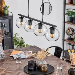 hofstein Suspension Verre 15 cm Koyoto Clair, 4 lumières