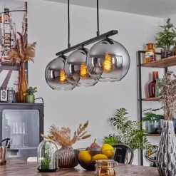 Suspension Verre Fumé-hofstein Suspension Verre 20 cm Koyoto Fumé, 3 lumières