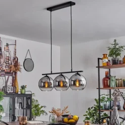 Suspension Verre Fumé-hofstein Suspension Verre 20 cm Koyoto Fumé, 3 lumières