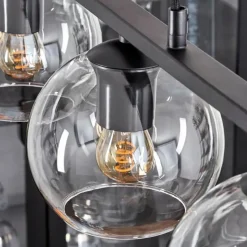 hofstein Suspension Verre 15 cm Koyoto Clair, 5 lumières