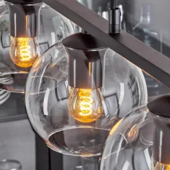 hofstein Suspension Verre 15 cm Koyoto Clair, 5 lumières