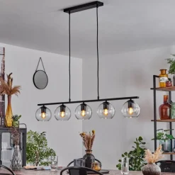 hofstein Suspension Verre 15 cm Koyoto Clair, 5 lumières