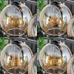 hofstein Suspension Verre 20 cm Koyoto Ambre, 3 lumières