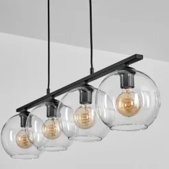 hofstein Suspension Verre 20 cm Koyoto Clair, 4 lumières