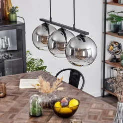 Suspension Verre Fumé-hofstein Suspension Verre 20 cm Koyoto Fumé, 3 lumières