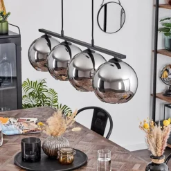 Suspension Verre Fumé-hofstein Suspension Verre 20 cm Koyoto Chrome, Fumé, 4 lumières