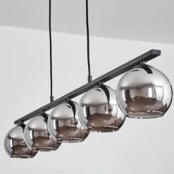 Suspension Verre Fumé-hofstein Suspension Verre 15 cm Koyoto Fumé, 5 lumières